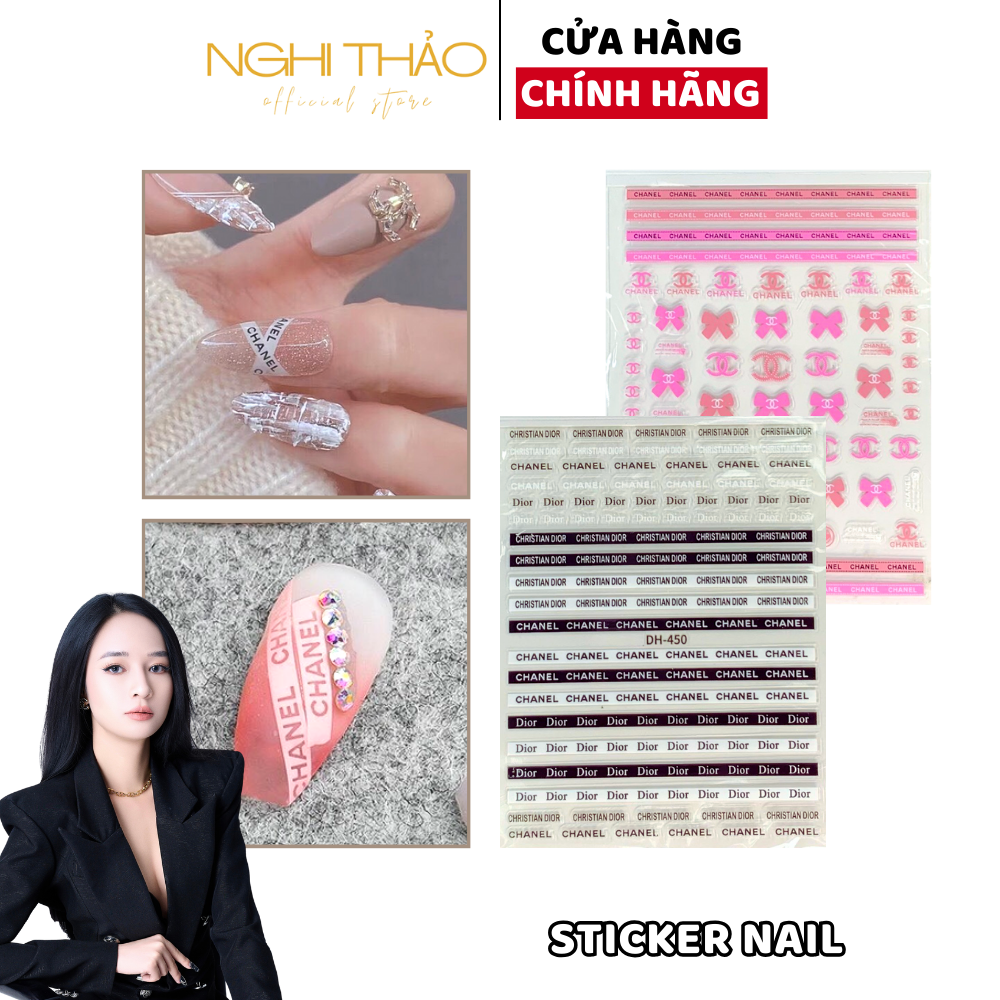 Sticker nail thương hiệu Nghi Thảo trang trí móng