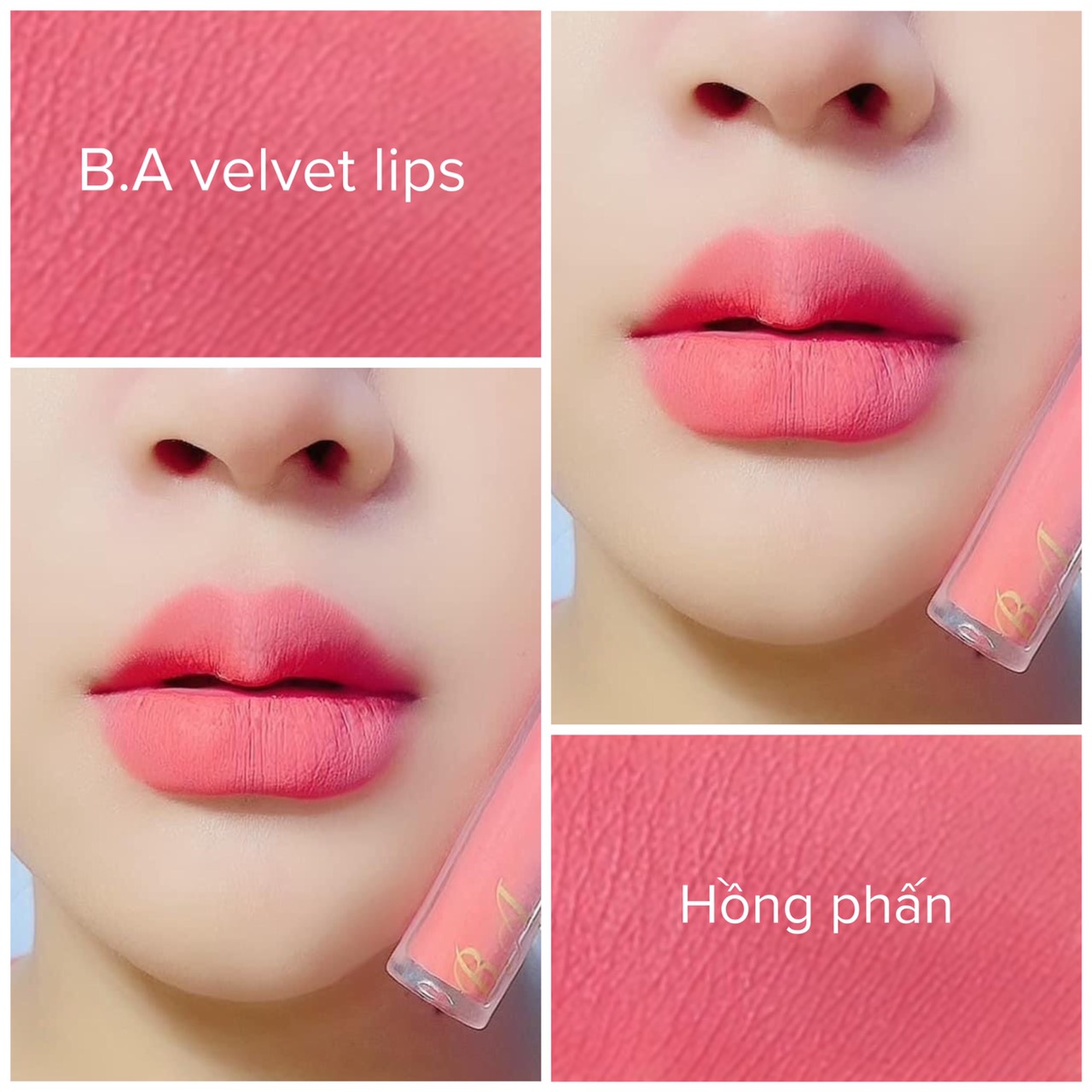 [HCM][Hồng Phấn] Son Kem Lì Cao Cấp B.A Màu Hồng Phấn