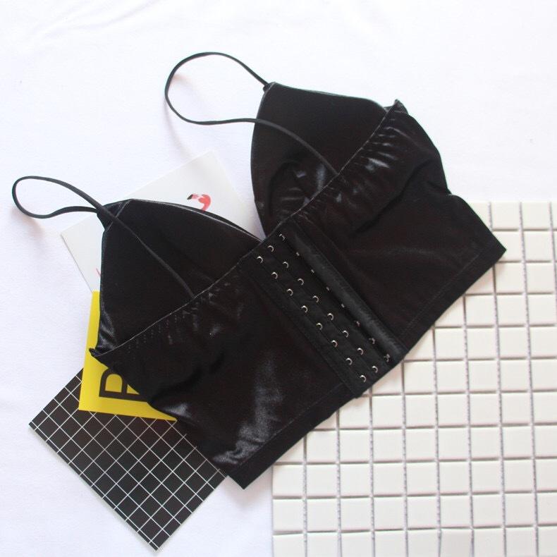 [HCM]Áo Bra Croptop phi bóng có móc cài lưng - 089