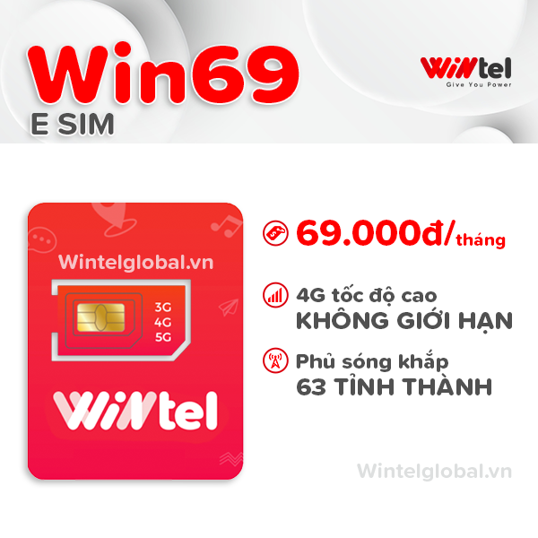 Sim Wintel Win69 - Sim data tốc độ cao không giới hạn