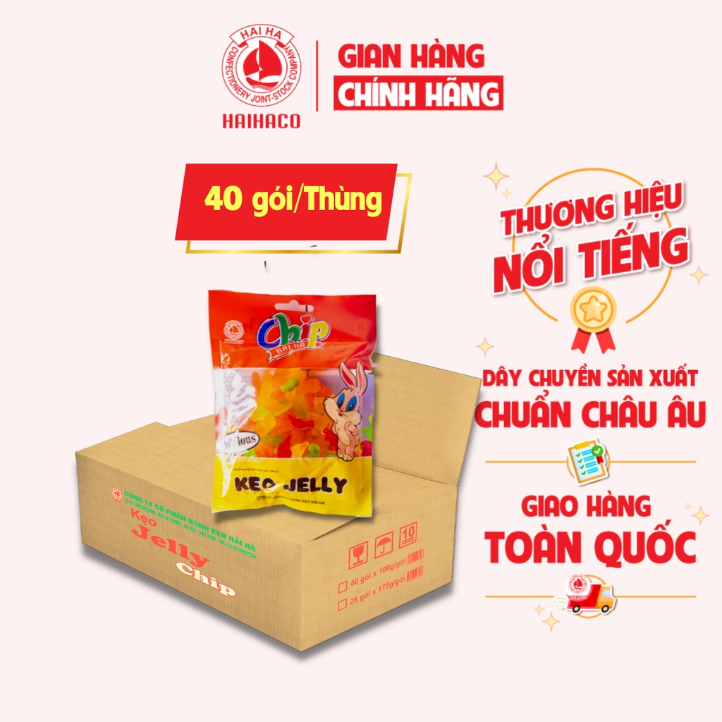 [THÙNG GIÁ SỈ] Jelly Chip Chip Hải Hà Túi 100g (40 Túi/ Thùng)