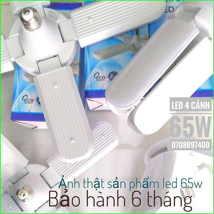 Bóng đèn led 4 cánh 60W siêu sáng ( hình cánh quạt)