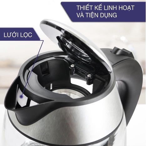 Ấm siêu tốc thủy tinh LEBENLANG
