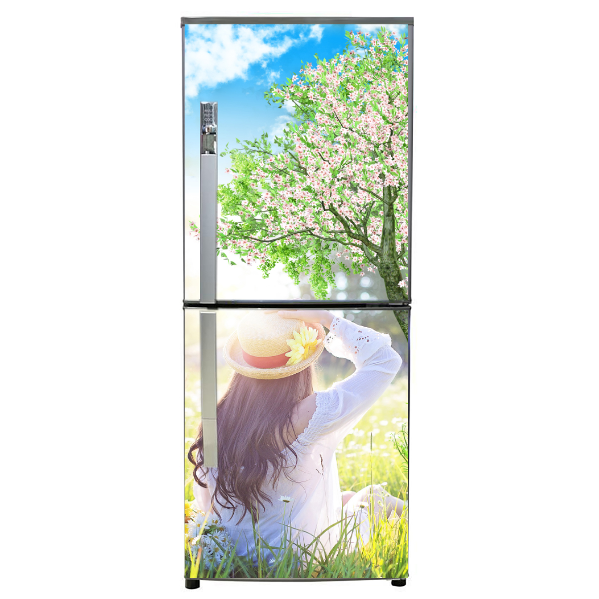 [HCM]DECAL DÁN TRANG TRÍ TỦ LẠNH HÌNH CÔ GÁI