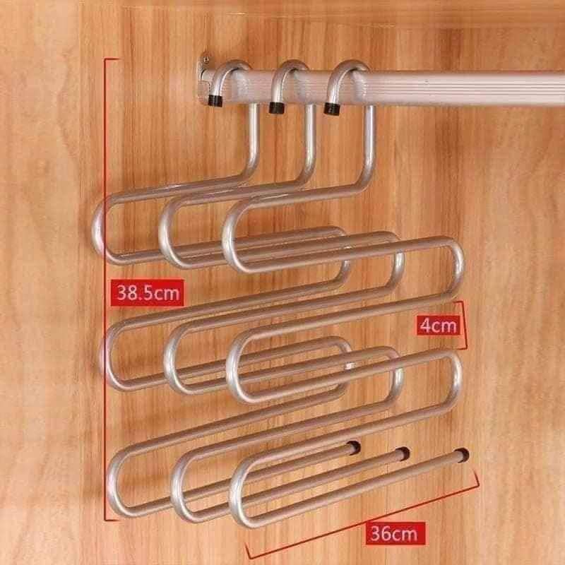 Combo 3 móc treo quần áo 5 tầng INOX cao cấp