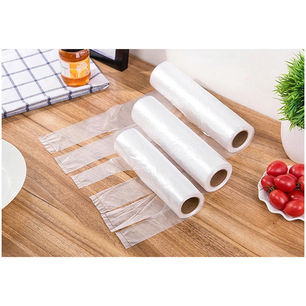 Cuộn 100 Túi Nilon CÓ QUAI Đựng Thực Phẩm Cất Để Tủ Lạnh