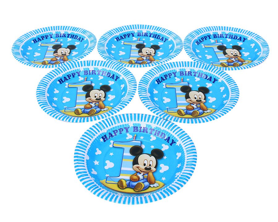 Set 6 cái Dĩa Sinh Nhật Chủ Đề Dành Cho Bé Trai