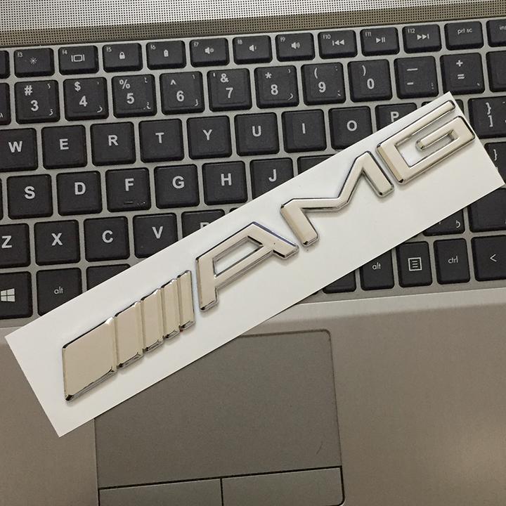 Tem logo chữ nổi AMG dán trang trí xe
