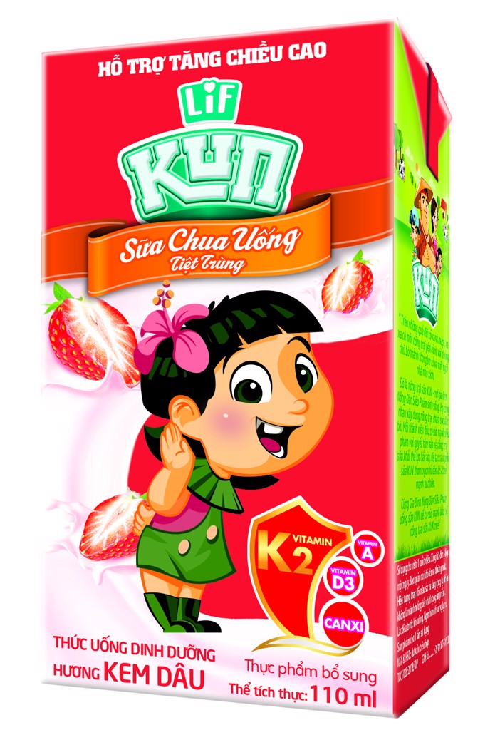 thùng sữa kun vị dâu 48 hộp 110ml date mới nhất