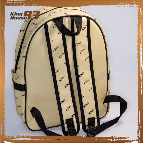 Balo Da Backpack Unisex Chống Nước Balo Backpack King 2-Màu Kem
