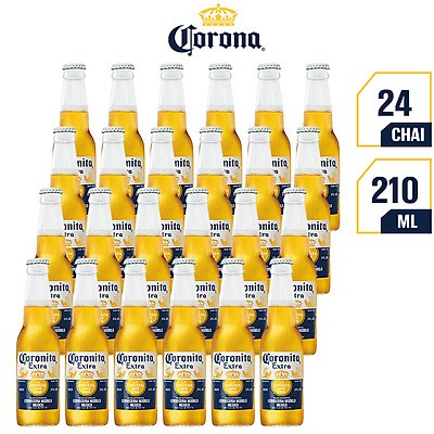 Thùng 24 Chai Bia Corona Extra (355ml / Chai)