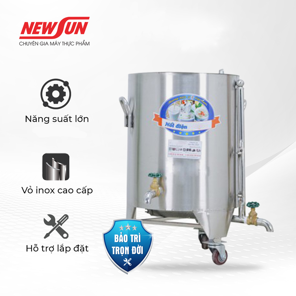 Nồi nấu nước lèo bằng điện NEWSUN 50L -Hàng chính hãng - Bảo hành 12 tháng