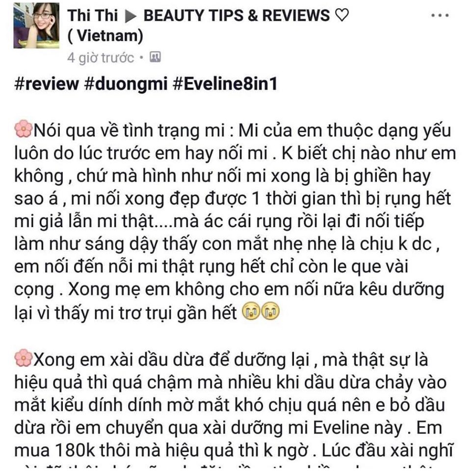 ☫✶▬  Tinh Chất Dưỡng Mi Eveline 8in1 Total Action Lash Therapy professional
