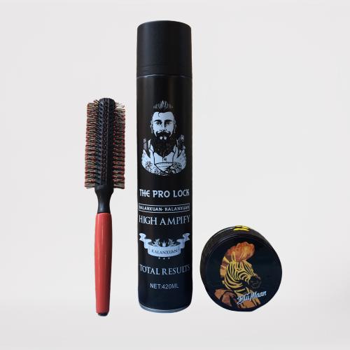 Combo gôm xịt tóc the pro ami + sáp vuốt tóc nam blumaan cavalier heavy clay + lược