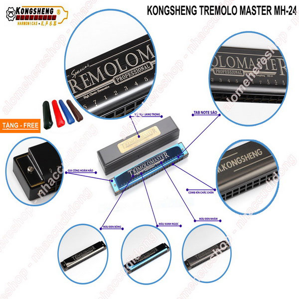 Kèn harmonica Kongsheng Tremolo Master 24 lỗ key C