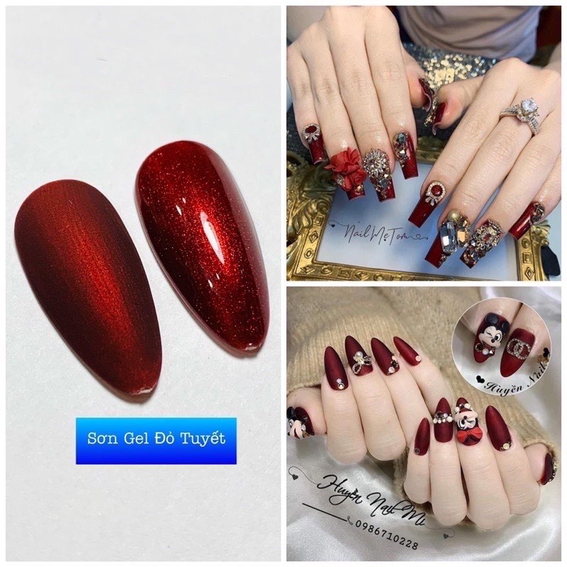 Sơn gel màu đỏ tuyết