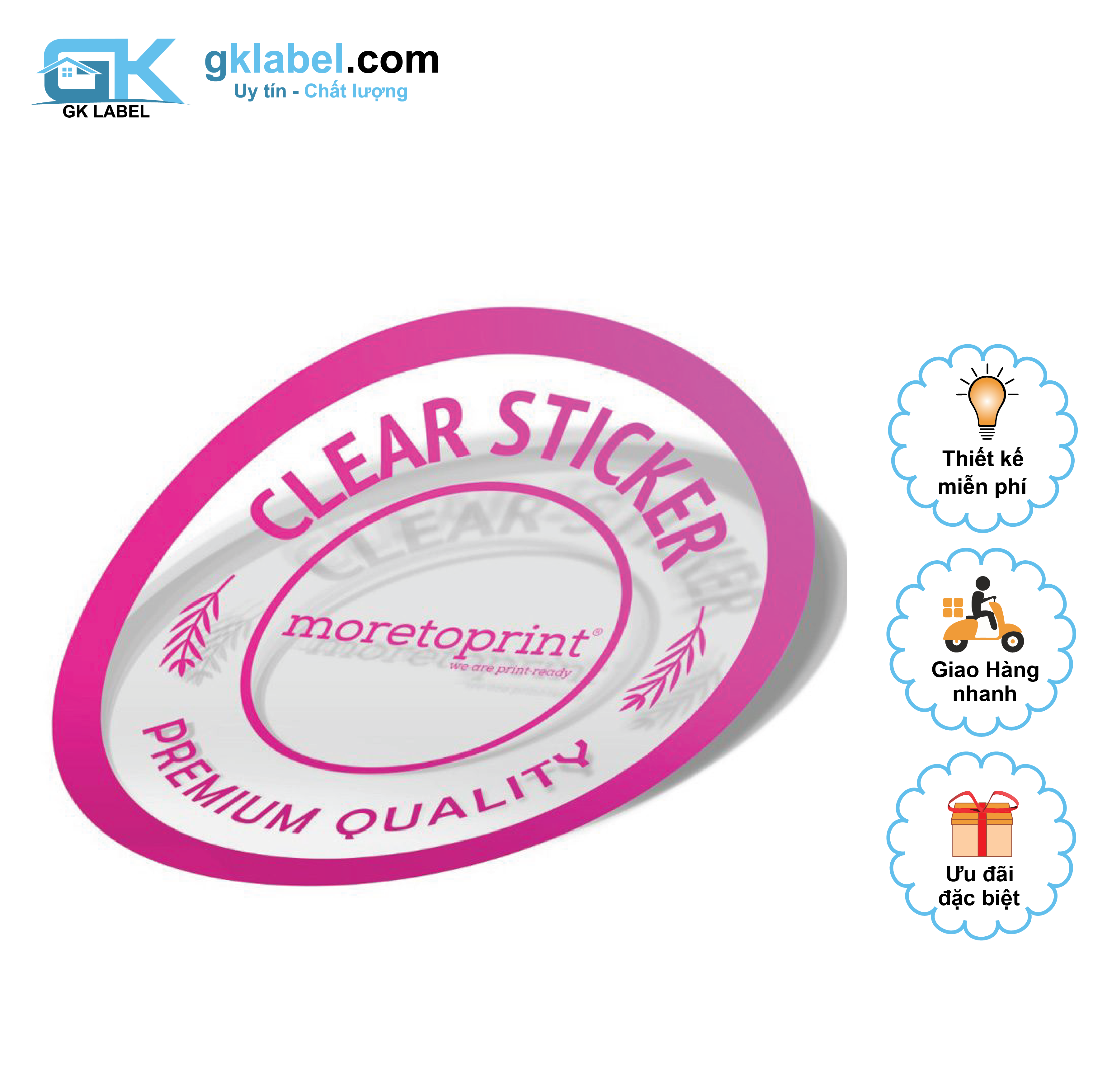 In tem nhãn trong suốt, sticker, logo - MIỄN PHÍ THIẾT KẾ