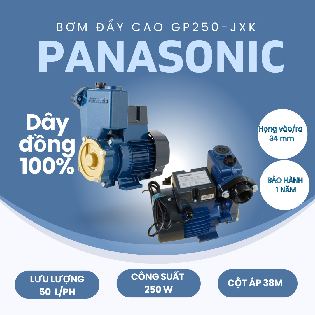 [HCM] MÁY BƠM ĐẨY CAO PANASONIC 250W - GP-250JXK