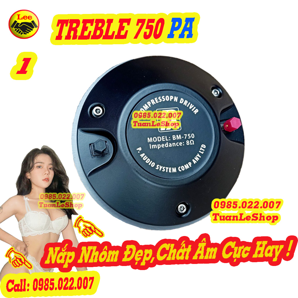 01 treble 750 p a côn dẹt sịn - củ ken sân khấu – loa trep 750 - giá 01 loa