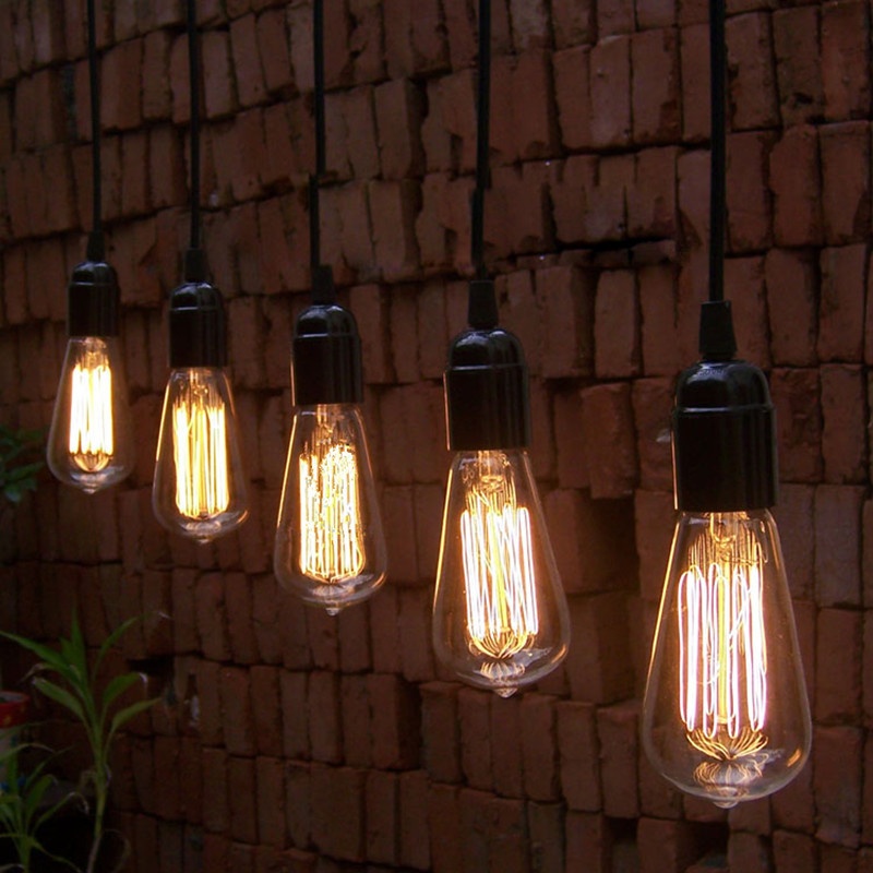 Bộ 3 Bóng đèn Edison Vintage Bulb ST64 40W E27 220V Dùng Dimmer điều chỉnh độ sáng tối