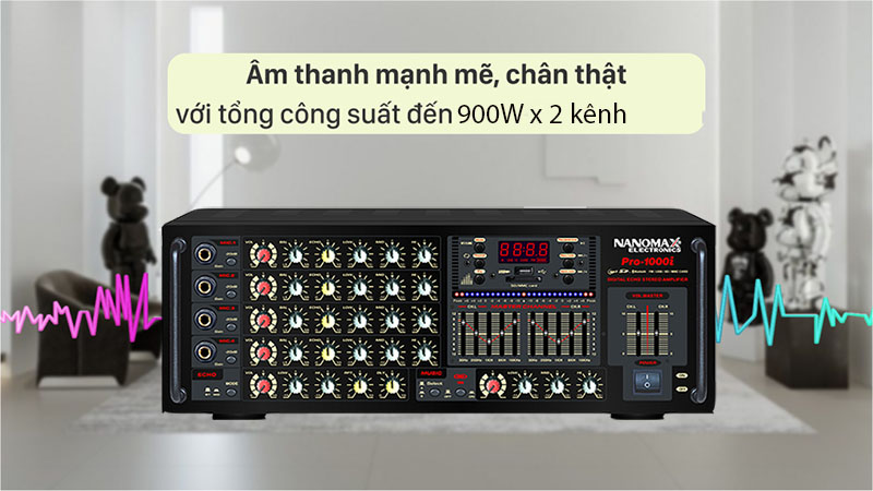 Amply Karaoke Nanomax Pro-1000i (20 Sò 1800W)