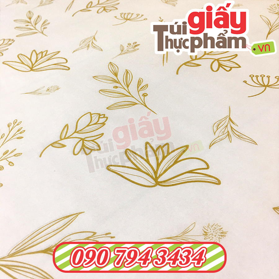 Giấy Gói Thời Trang, Phụ Kiện (500 tờ / 40x60cm / 40gsm / Hoa Lá Đồng)