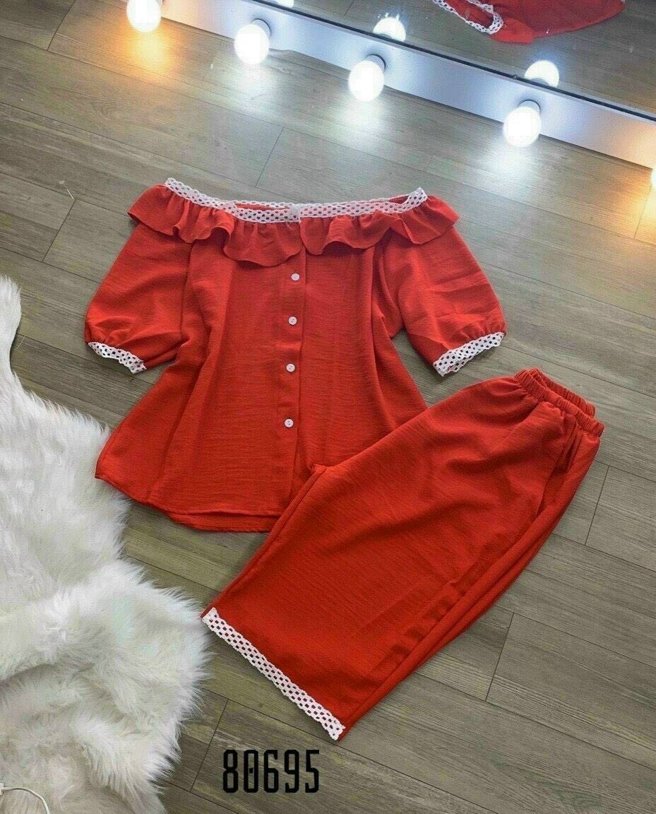 SET BỘ ĐỒ NỮ QUẦN LỬNG ÁO NGẮN CỰC XINH