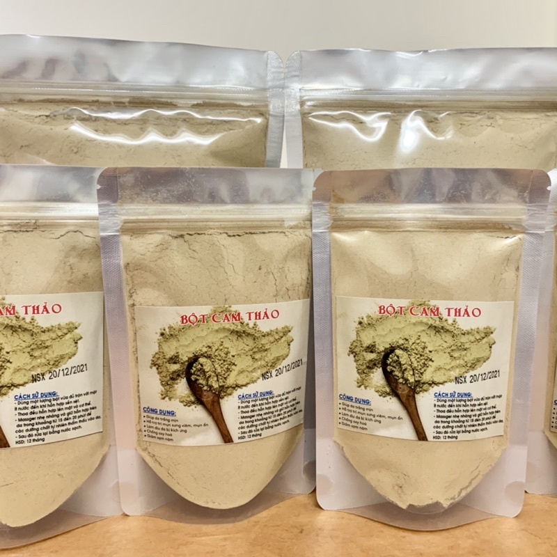 Bột cam thảo trắng mịn da 100g