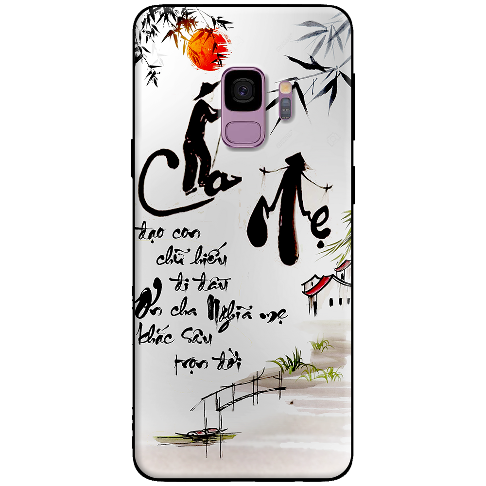 Silicone case for Samsung S9 - Cha mẹ núi sông