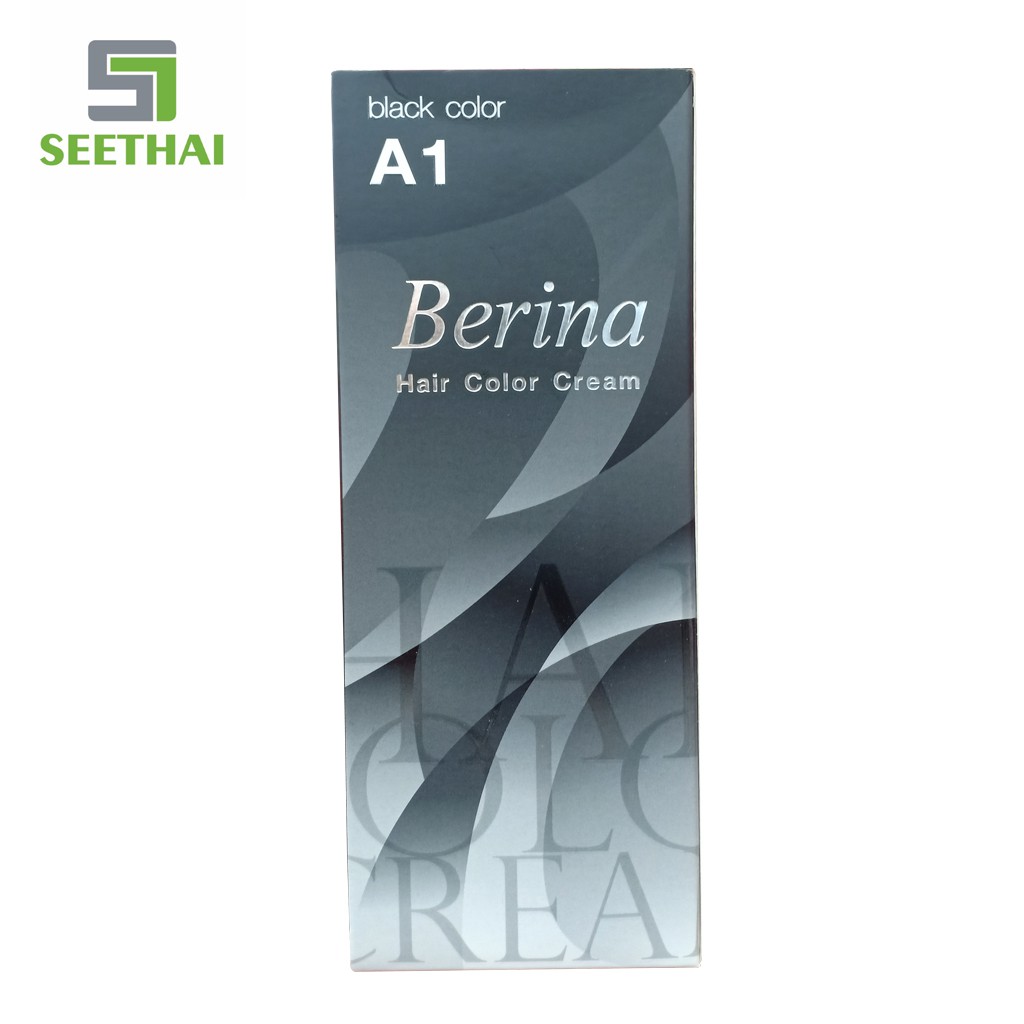 Thuốc nhuộm tóc phủ bạc Berina 60ml - A1 Đen