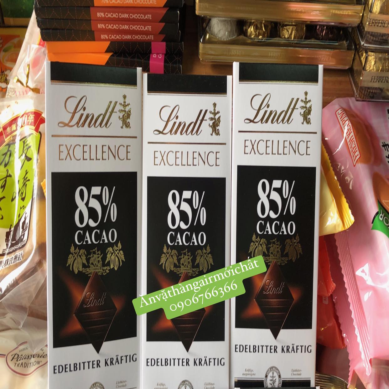 [New Date 01/2027]Socola Đắng Không Đường Lindt Excellence Thanh 100 Gram