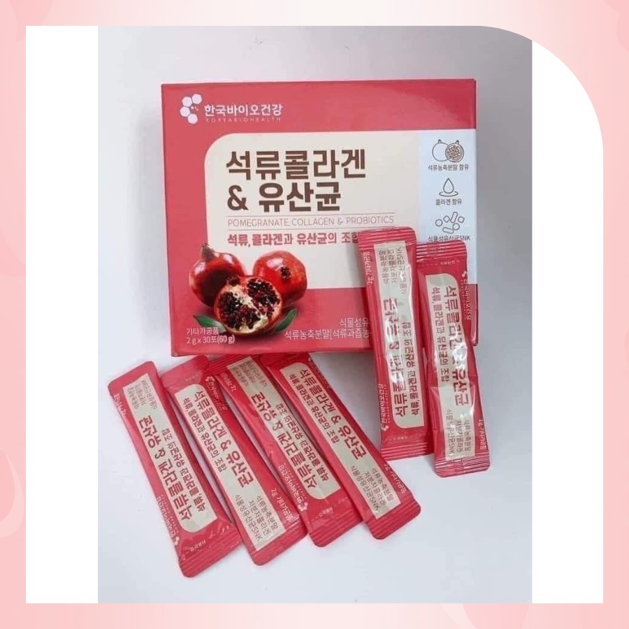 Bột Collagen Uống Lựu Đỏ Bio Cell Hàn Quốc