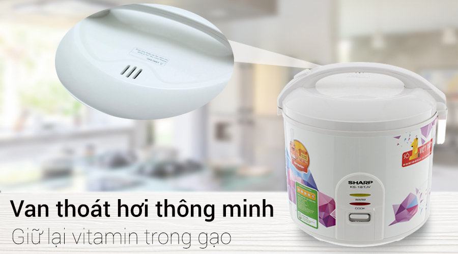Nồi cơm điện Sharp 1.8 lít KS-18TJV ( Hàng trưng bày )
