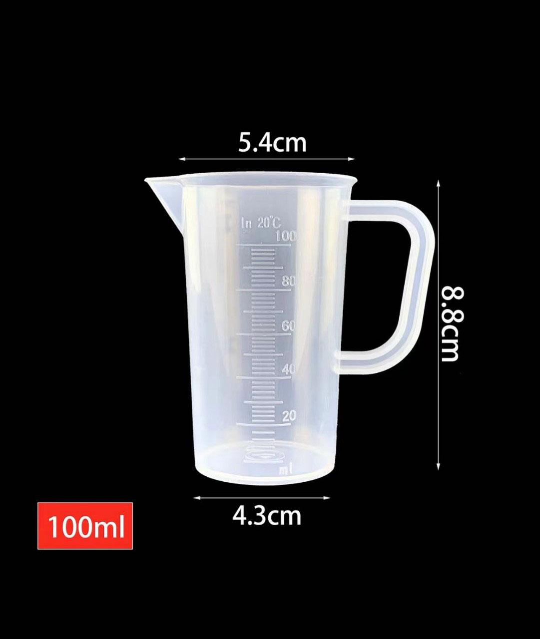 Ca Đong Chia Vạch Bằng Nhựa Dung Tích 100ml