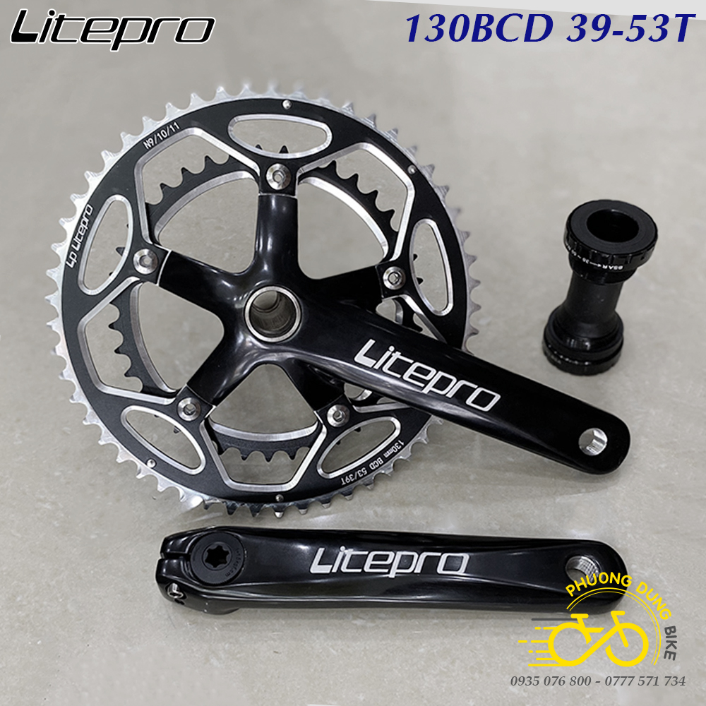 Đùi đĩa rỗng xe đạp litepro 39-53t
