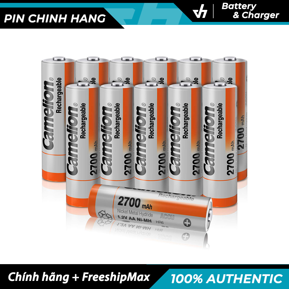 Bộ 4 pin sạc AA Camelion 2700mAh (Chất lượng cao)