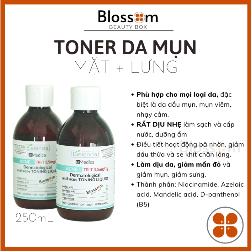 [HCM]Toner da dầu mụn Dr. Medica Anti-acne Bielenda #Blossom giá rẻ