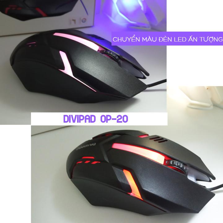 Chuột game thủ có dây Divipad OP-20 LED