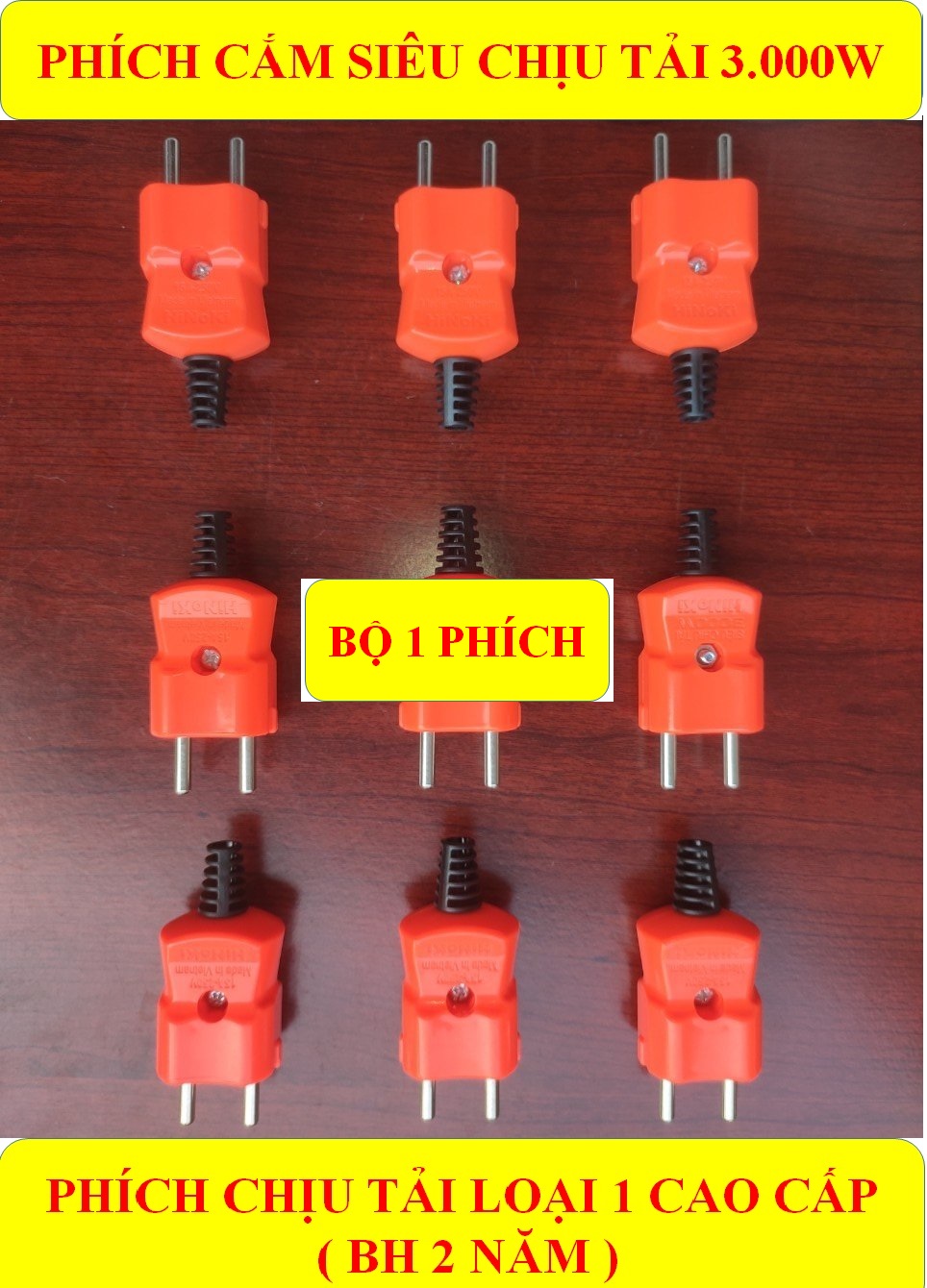Phích cắm điện SIÊU CHỊU TẢI 3.000W + BH 2 NĂM ( bộ 1 sản phẩm )