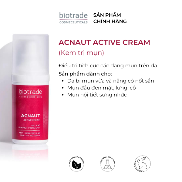 Chấm Mụn Biotrade Acnaut Active Cream 30ml