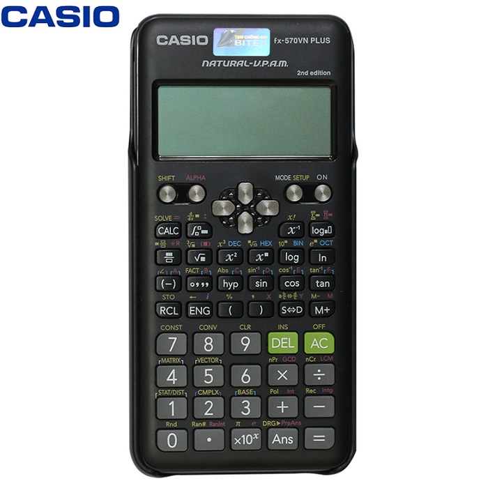 Máy tính Casio FX-570VN PLUS chính hãng Bitex sẽ là trợ thủ đắc lực cho các bài toán phức tạp của bạn. Với các tính năng như viết lại phương trình từ giấy lên máy, tính toán NCKH chuyên sâu,... máy tính này sẽ giúp bạn tiết kiệm thời gian và hiệu quả trong học tập và làm việc.