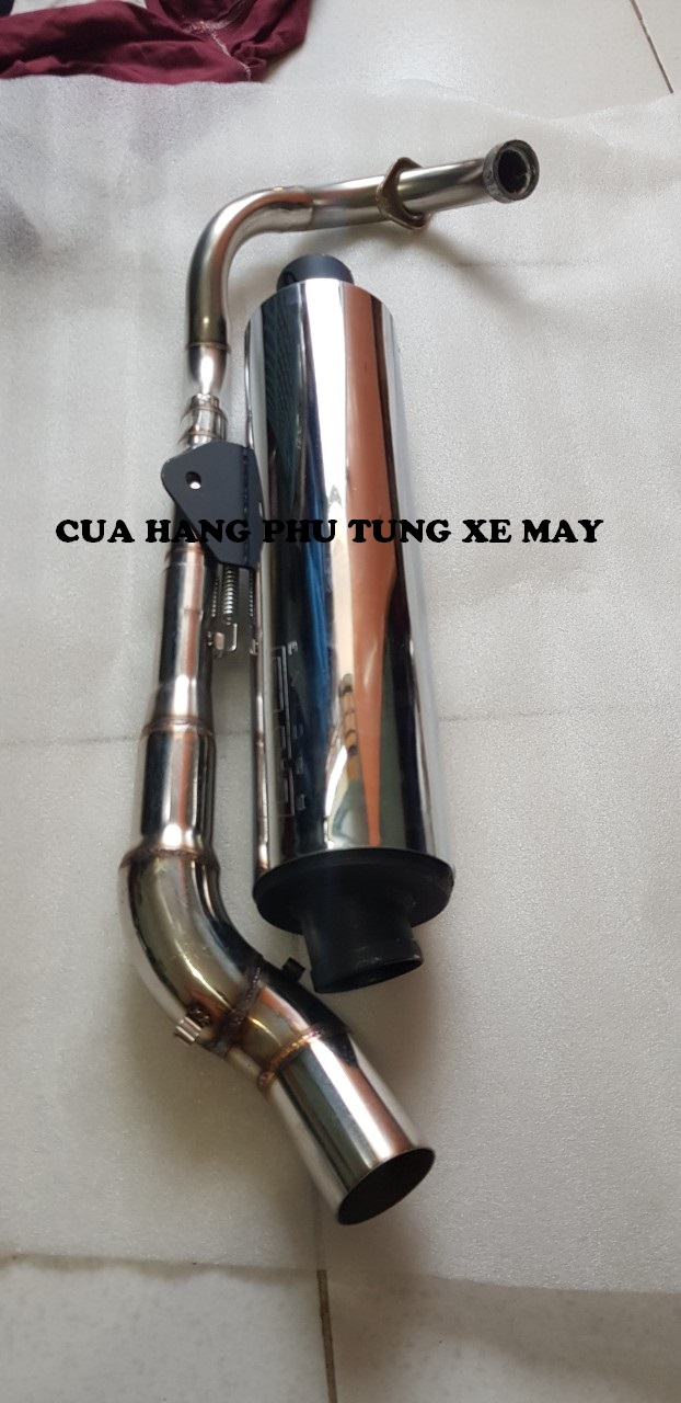 Pô CBR REDLEO xịn gắn xe Dream, Wave, Sirius, Cup (kèm cổ 2 khúc inox 201 + lò xo)