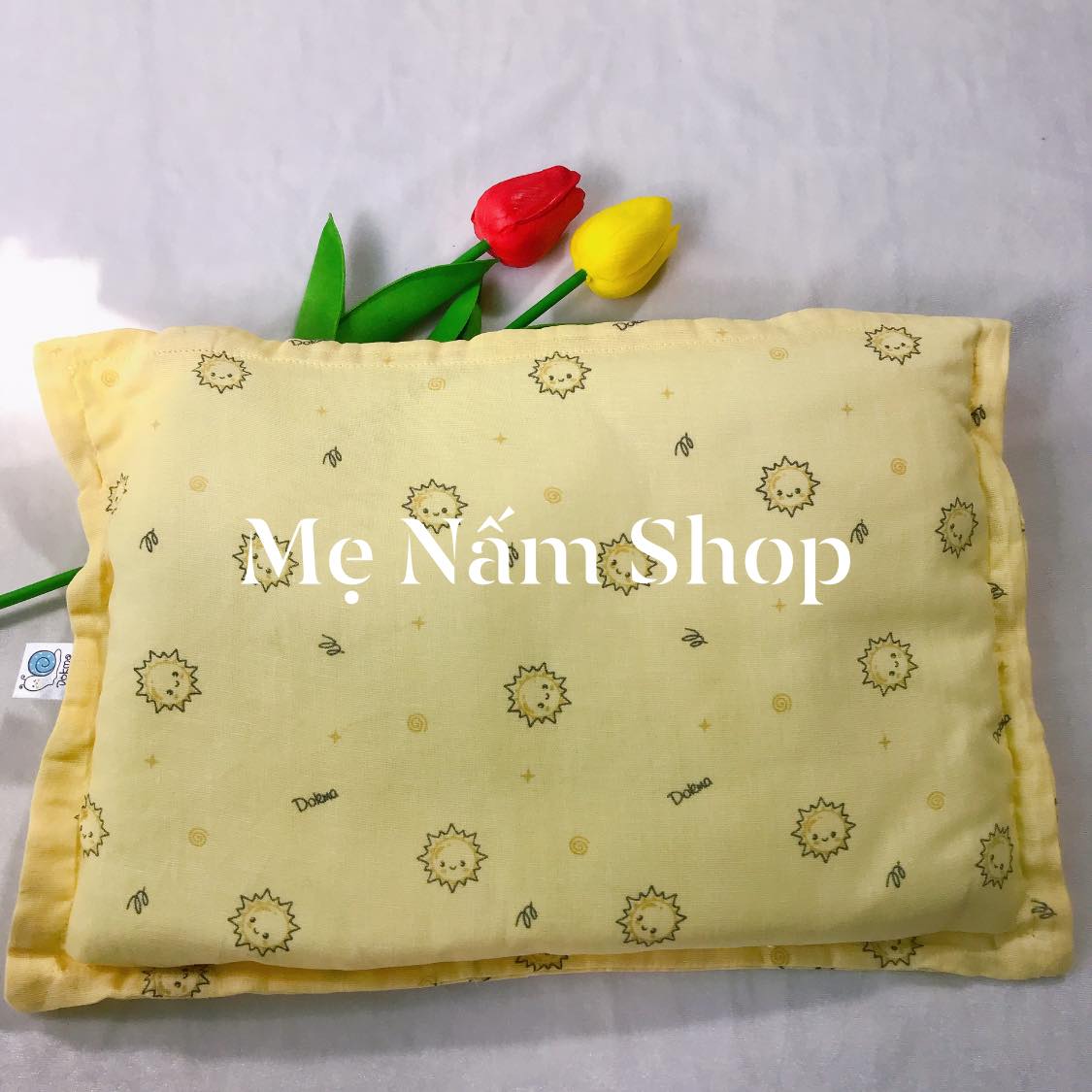 Gối Xô Sơ Sinh Ruột Bông DOKMA