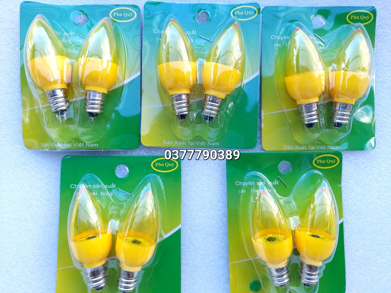 combo 10 bóng led ớt màu vàng