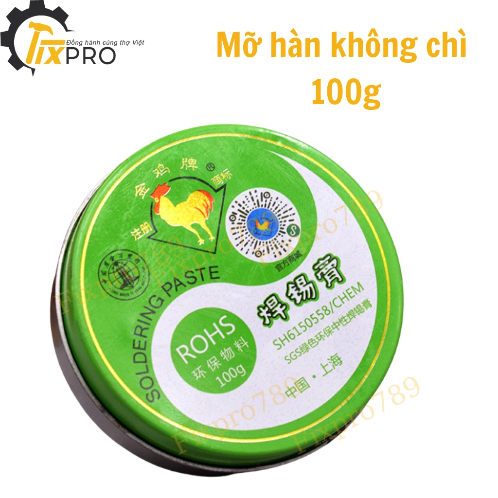 Mỡ hàn con gà trống không chì 100g chất lượng tốt.