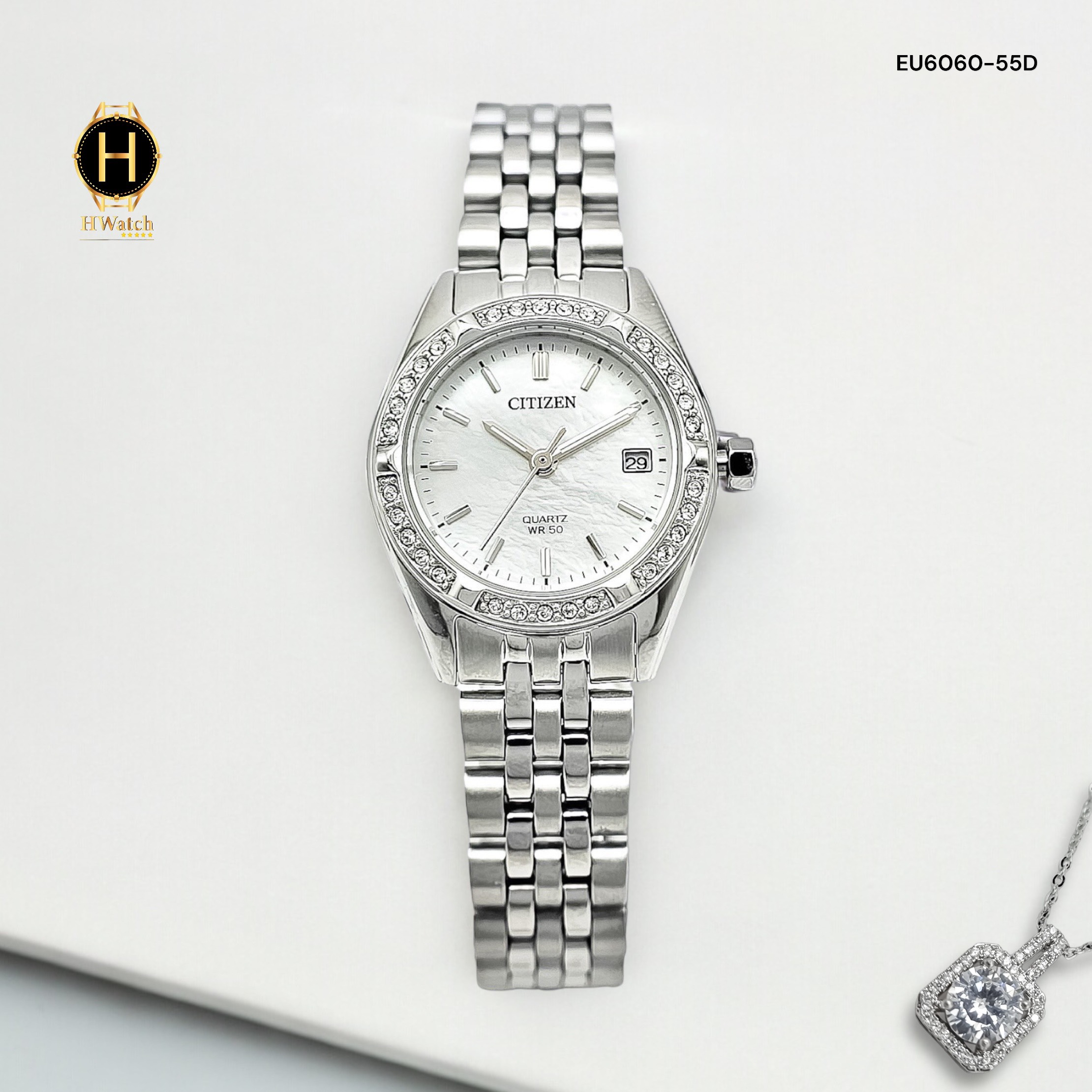 Đồng watch female citizen eu6060-55d machine quartz iron wire