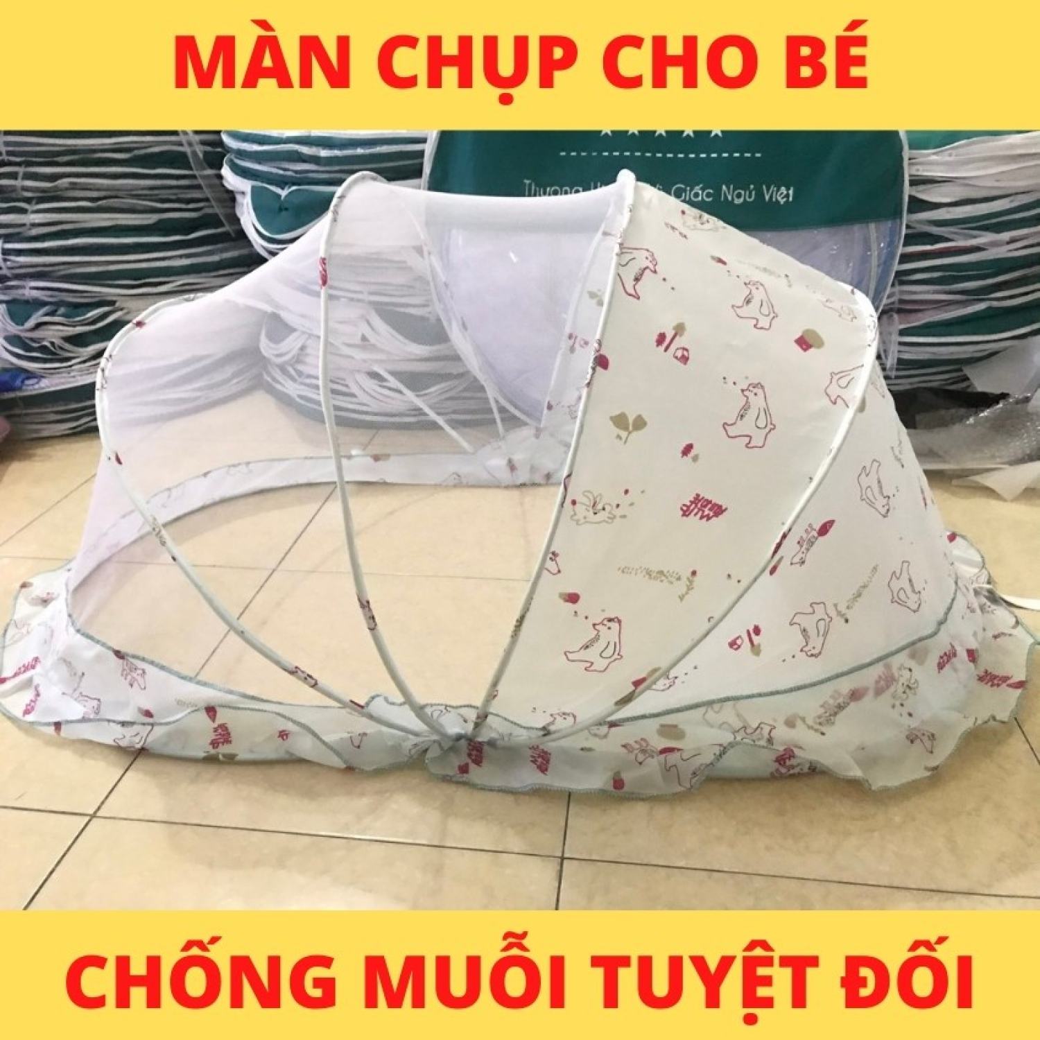 Màn chụp gấp gọn màn xếp thông minh khung inox 304 cao cấp mùng ngủ gấp gọn dễ sử dụng