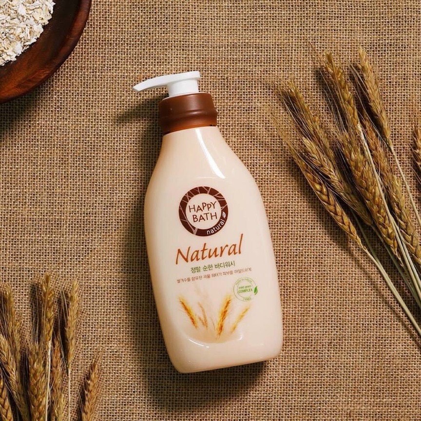 [HCM]SỮA TẮM LÚA MẠCH HAPPY BATH NATURAL CHÍNH HÃNG