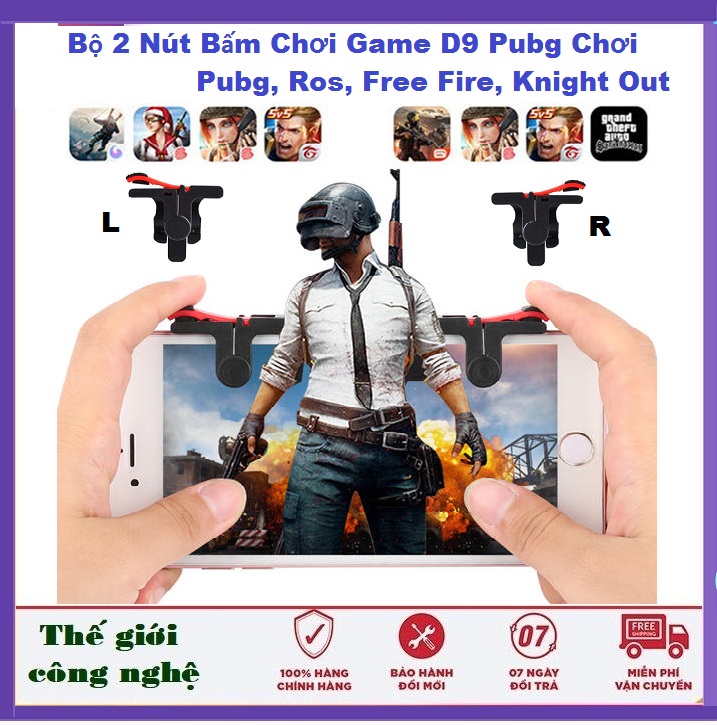 Nút bấm chơi game d9 pubg-ros-free fire mới nhất - bản nâng cấp của nút bấm c9 |dũng| |yenluong|