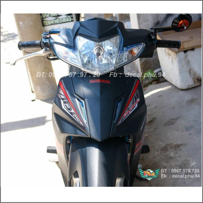 Tem rời Blade đỏ đen nhám (H)